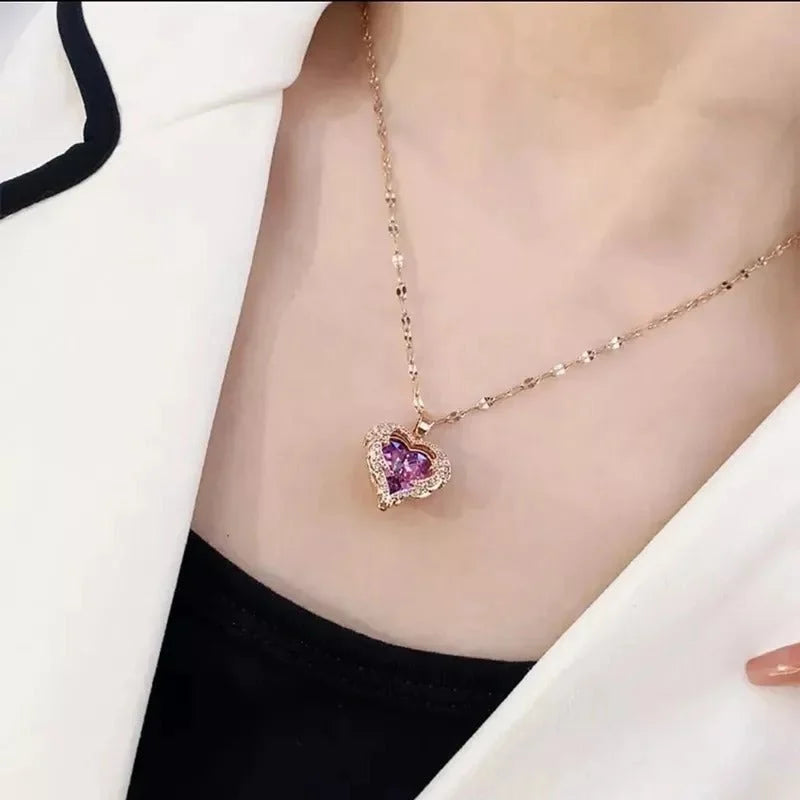 ❤️Heart-Shaped Crystal Love ❤️Pendant