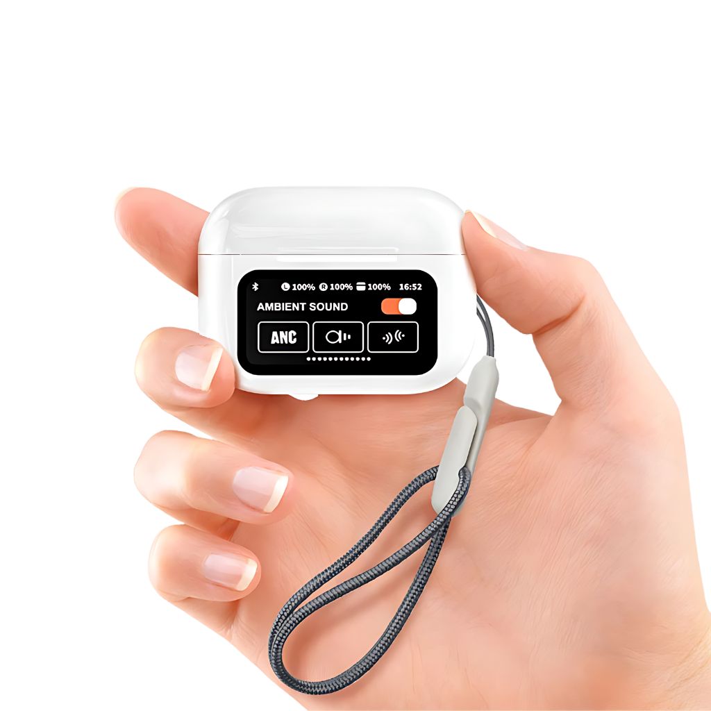 Smart Wireless Earbuds with LCD Touch Screen